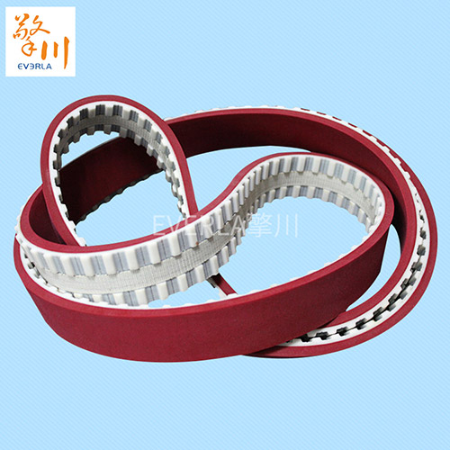 表面加紅膠底面開(kāi)槽<a href='http://m.tbweb.cn/' target='_blank'><u>同步帶</u></a>